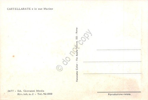Cartolina Castellabate panorama con mare e case anni '80 | Immagine Gallery 2