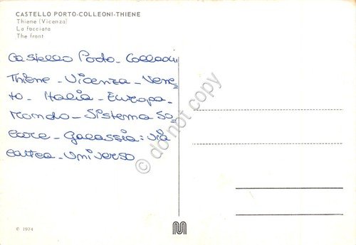 Cartolina Castello Porto Colleoni Thiene | Immagine Gallery 2