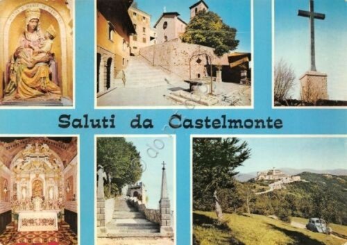Cartolina Castelmonte vedute 1970 (Udine)