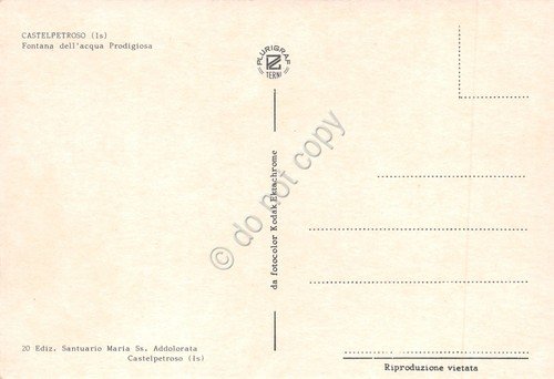 Cartolina Castelpetroso Fontana dell'acqua prodigiosa anni '70 | Immagine Gallery 2