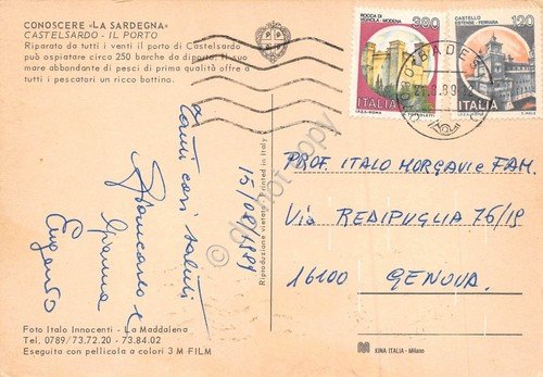 Cartolina Castelsardo Il Porto 1989 | Immagine Gallery 2