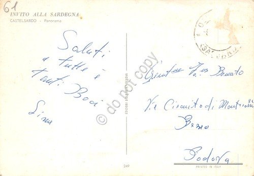 Cartolina Castelsardo Panorama dal mare | Immagine Gallery 2