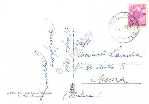 Cartolina Castelsardo Panorama dalla marina 1961 | Immagine Gallery 2