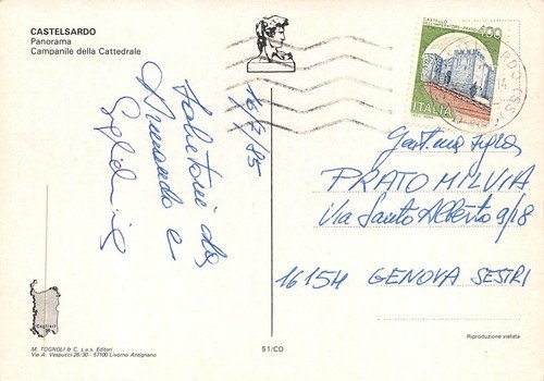 Cartolina Castelsardo panorama1985 | Immagine Gallery 2