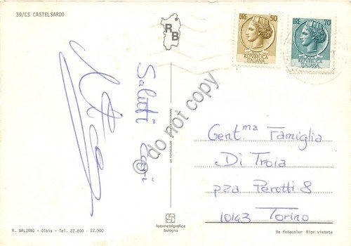Cartolina Castelsardo saluti da vedutine (Altre tematiche)
