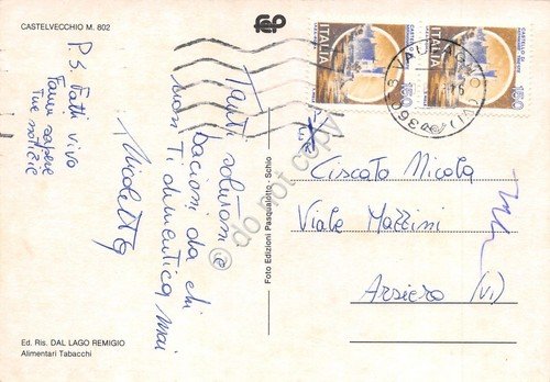 Cartolina Castelvecchio 4 vedute (Lucca)