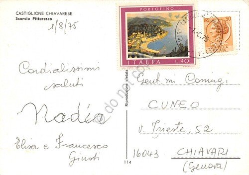 Cartolina Castiglione Chiavarese panorama 1975 | Immagine Gallery 2