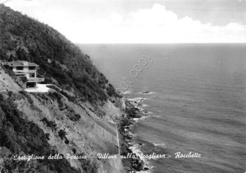 Cartolina Castiglione della Pescaia villino sulla scogliera Rocchette 1970