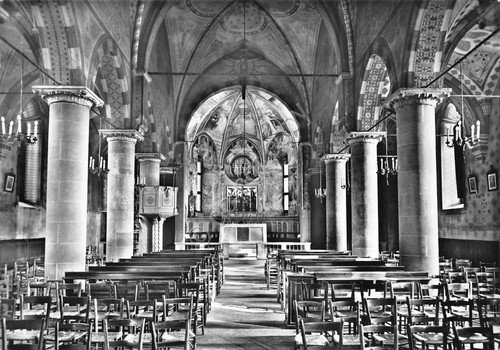 Cartolina Castiglione Olona La Collegiata interno