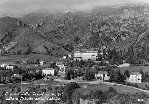 Cartolina Castione della Presolana Ville e colonia della Dalmine 1962 | Immagine principale