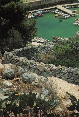 Cartolina Castro Lecce Il porto barche