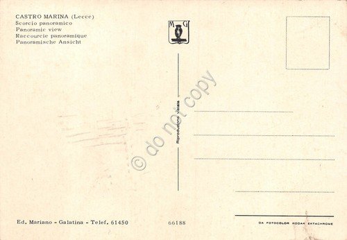 Cartolina Castro Marina Lecce panorama parziale | Immagine Gallery 2