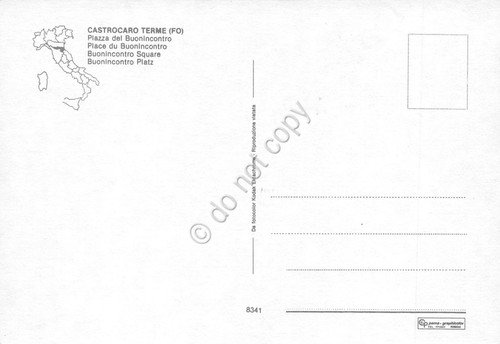 Cartolina Castrocaro Terme Piazza del Buonincontro anni '80 | Immagine Gallery 2