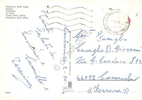 Cartolina Castrocaro vedute piscina Municipio Grand Hotel Terme | Immagine Gallery 2