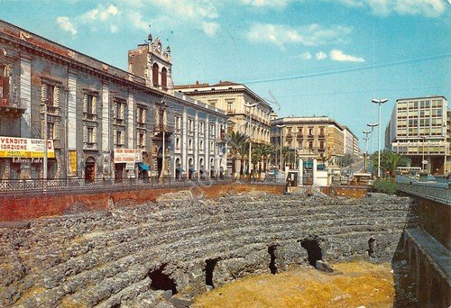 Cartolina Catania Anfiteatro Romano Piazza Stesicoro 1969 | Immagine Gallery 1