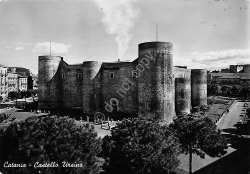 Cartolina Catania Castello Ursino 1954