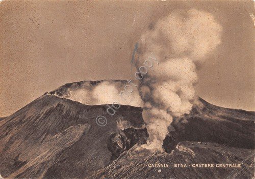 Cartolina Catania Etna Cratere Centrale 1947 grinze | Immagine principale