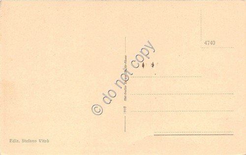 Cartolina Catania Etna Cratere centrale anni '30