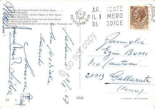 Cartolina Catania Etna Panorama del cratere centrale da Monte Densa … | Immagine Gallery 2
