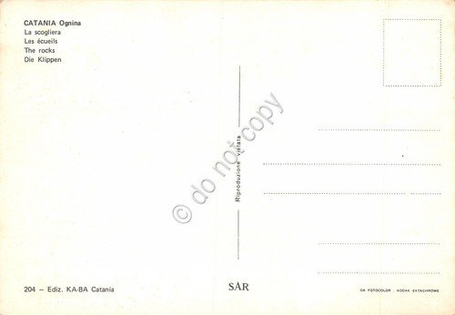 Cartolina Catania Ognina La Scogliera