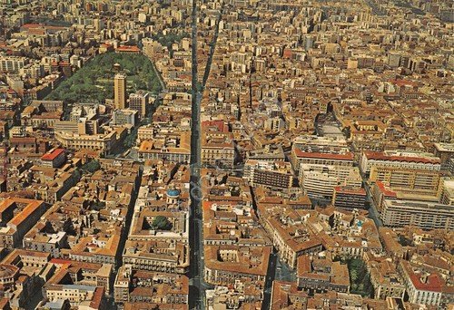 Cartolina Catania Panorama aereo anni '70
