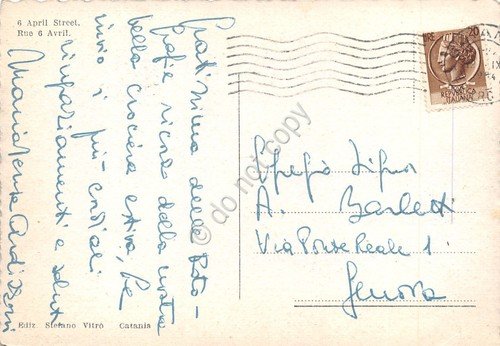 Cartolina Catania Via 6 Aprile anni '50 | Immagine Gallery 2