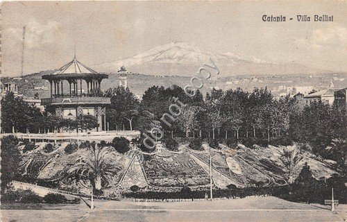 Cartolina Catania Villa Bellini 1927 | Immagine principale