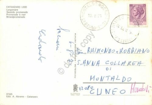 Cartolina Catanzaro Lido Lungomare 1971 | Immagine Gallery 2