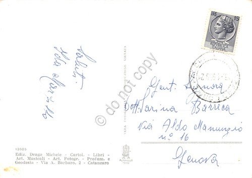 Cartolina Catanzaro Palazzo di Giustizia 1955