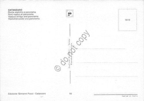 Cartolina Catanzaro Ponte viadotto e panorama