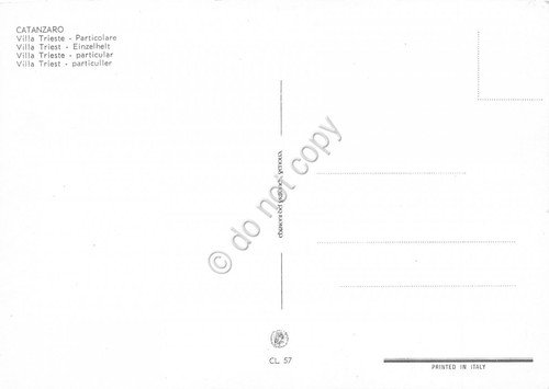 Cartolina Catanzaro Villa Trieste Statua | Immagine Gallery 2