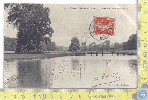 Cartolina Catheau d'Esclimont - Pont sur l'eau - Vg France …