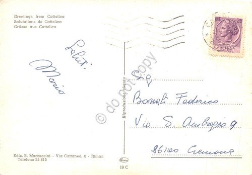 Cartolina Cattolica 3 vedute e fiori (Rimini) | Immagine Gallery 2