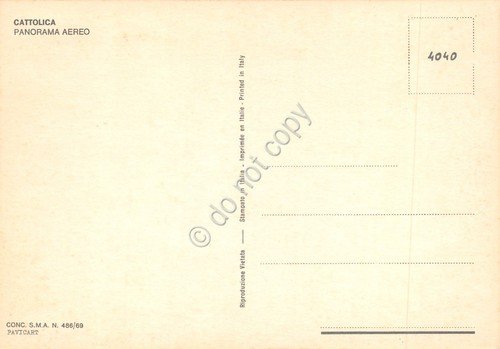 Cartolina Cattolica panorama aereo spiaggia animata anni '80 | Immagine Gallery 2