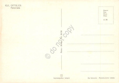 Cartolina Cattolica vista dal mare barche a vela alberghi bar … | Immagine Gallery 2