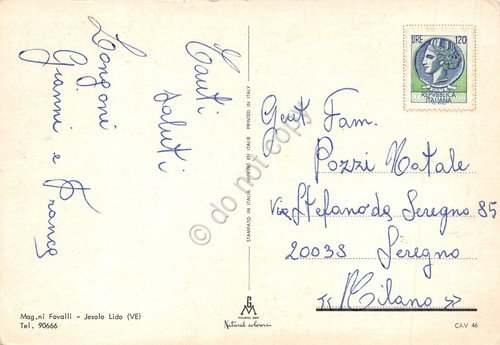 Cartolina Cavallino Lido 5 vedute (Venezia)