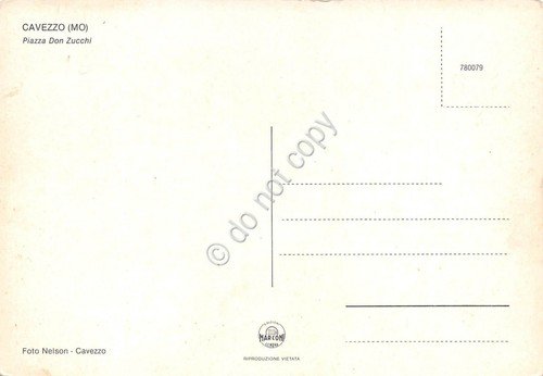 Cartolina Cavezzo Piazza Don Zucchi | Immagine Gallery 2