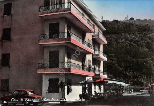 Cartolina Cavi di Lavagna Pensione Arco del Sole anni '60