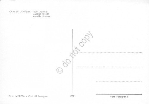 Cartolina Cavi di Lavagna Via Aurelia auto d'epoca