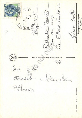 Cartolina Cefal? 3 vedute panorama notturno (Palermo)