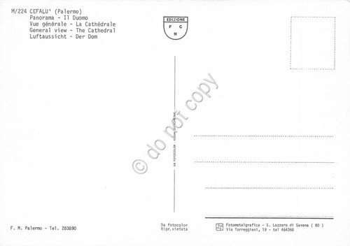 Cartolina Cefalù Panorama dall'alto e Duomo (Palermo) | Immagine Gallery 2
