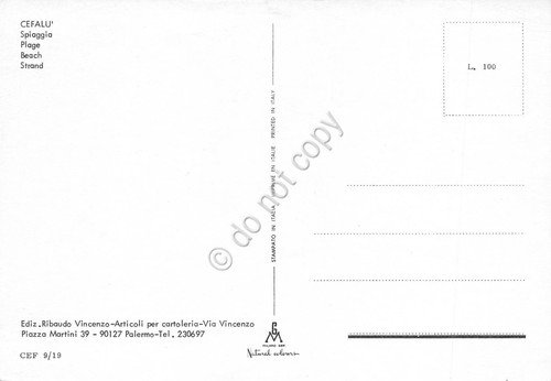 Cartolina Cefalù spiaggia animata | Immagine Gallery 2