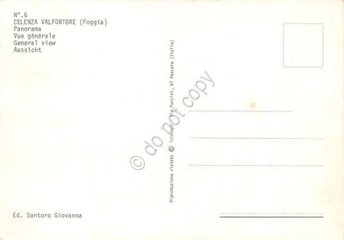 Cartolina Celenza Valfortone panorama paese anni '80 | Immagine Gallery 2