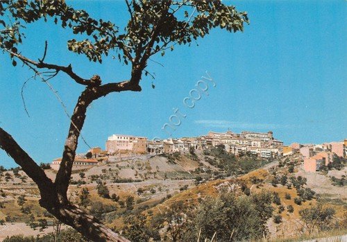 Cartolina Celenza Valfortone panorama paese strade case anni '80