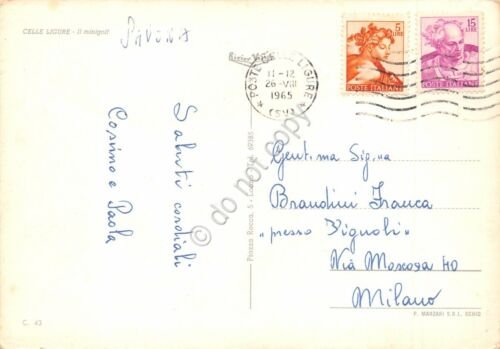 Cartolina Celle Ligure minigolf animata 1965