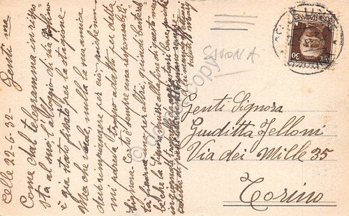 Cartolina Celle Ligure Panorama 1932