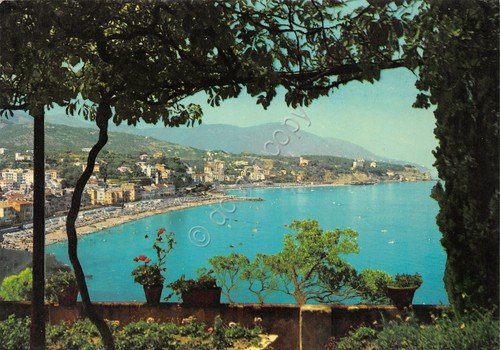Cartolina Celle Ligure panorama da terrazza NVG (Savona)