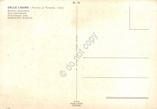 Cartolina Celle Ligure panorama parziale grinza in alto (Savona) | Immagine Gallery 2