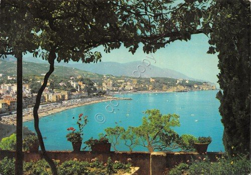 Cartolina Celle Ligure panorama spiaggia dall'alto opaca (Savona) | Immagine principale