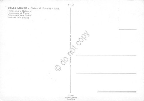Cartolina Celle Ligure panorama spiaggia ferrovia | Immagine Gallery 2